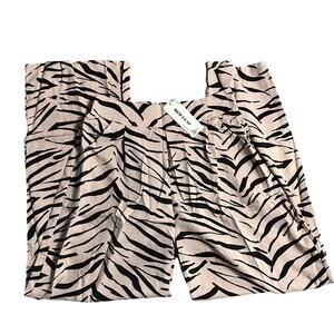 Red Leaf Zebra Dress Pants Size Medium Black Tan New With Tags